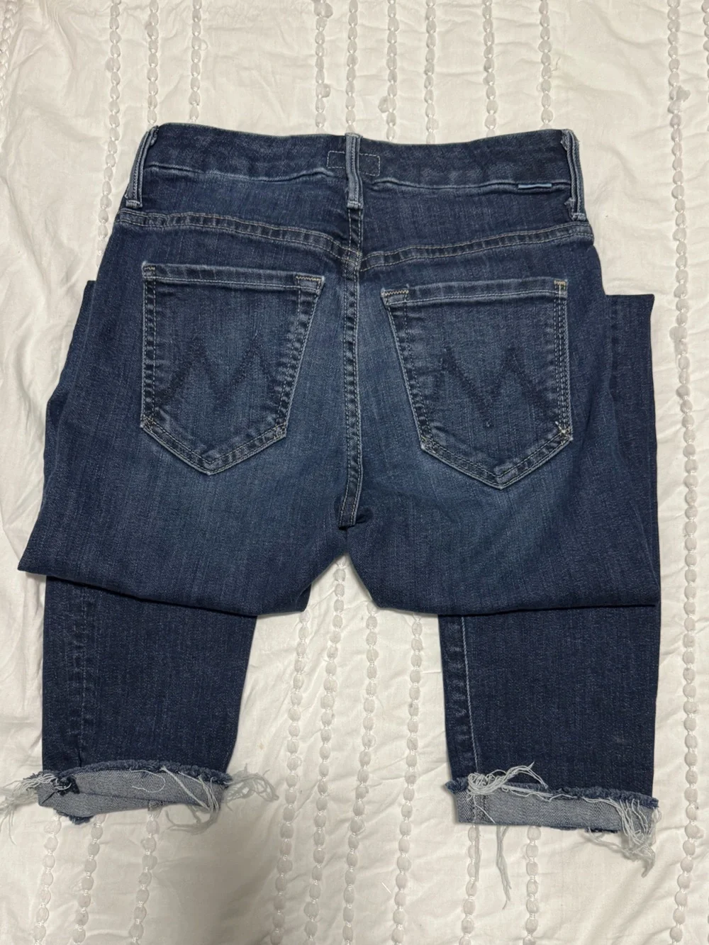 MOTHER Looker Ankle Fray Skinny Jeans Cat Attack High Rise size 24 (US 2)